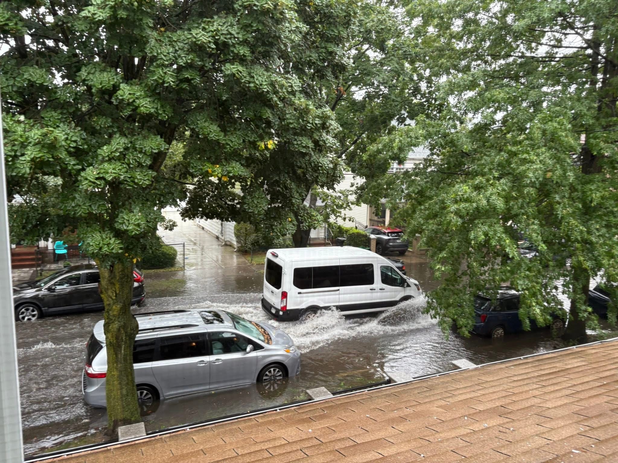 Flooding between Oceania Street and 211th Street in Bayside.