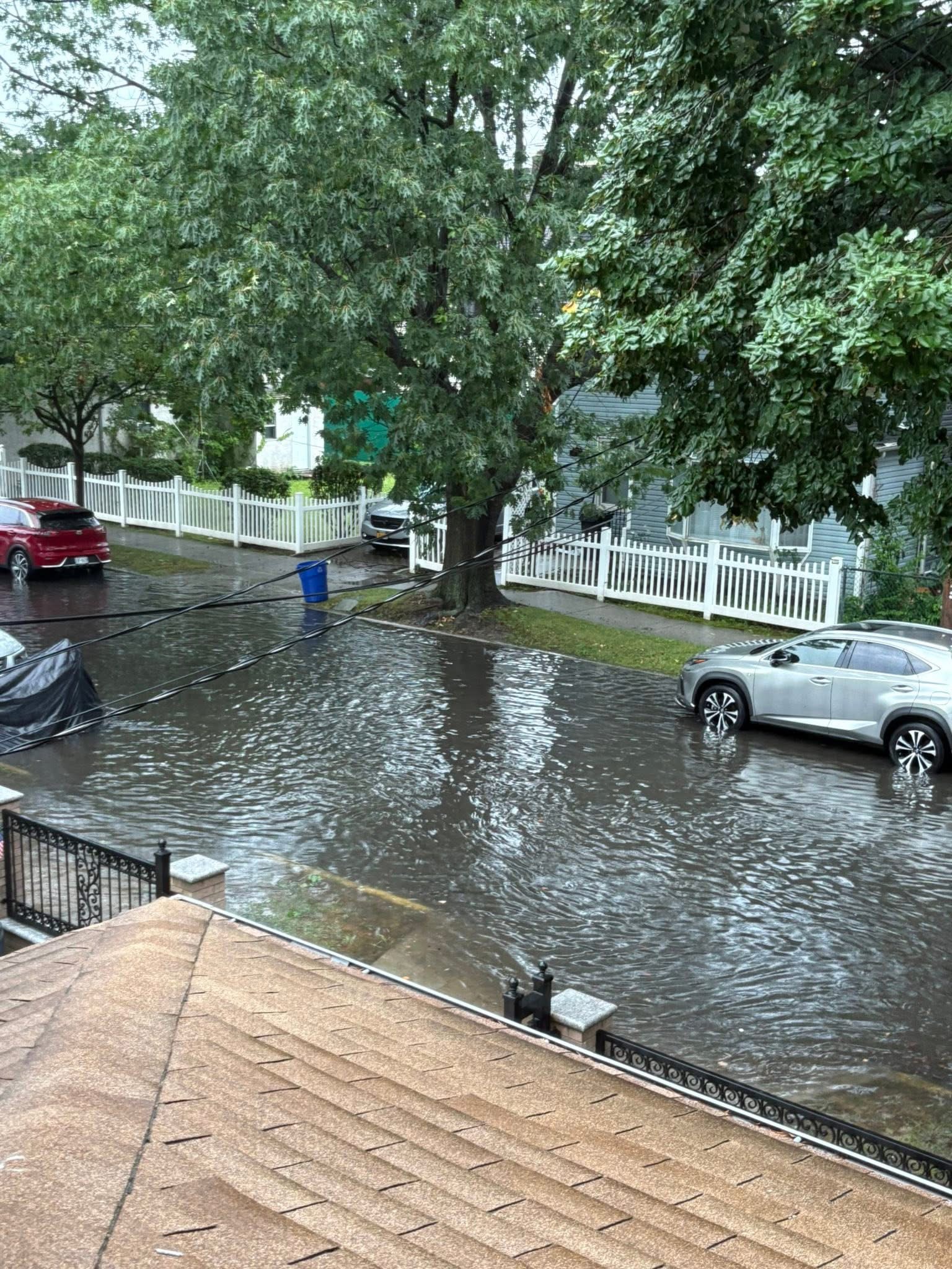 Flooding between Oceania Street and 211th Street in Bayside.