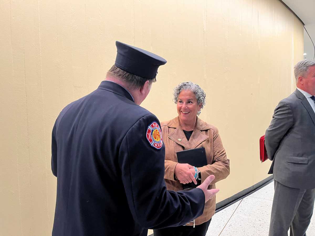 Assemblymember Stacey Pheffer Amato went to bat for members of the FDNY, volunteer firefighters and EMTs and paramedics during the legislative session.