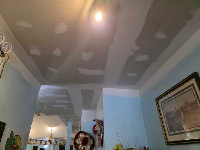 Cinco de Mayo's repaired ceiling. Photo: Shane O'Brien.