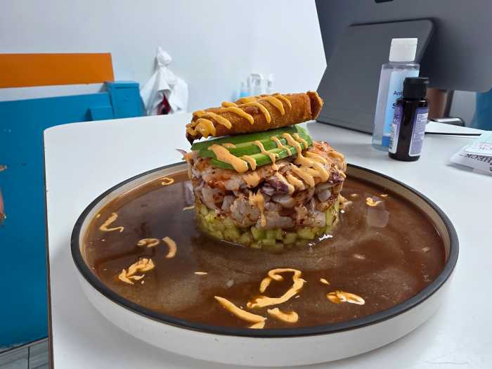 "La Chaparrita" at Mariscos El Submarino - one of many dishes US Open fans can sample near the 7 line in Queens. Photo: Shane O'Brien.