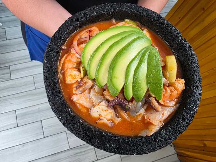 Aguachile at Mariscos El Submarino. Photo: Shane O'Brien.