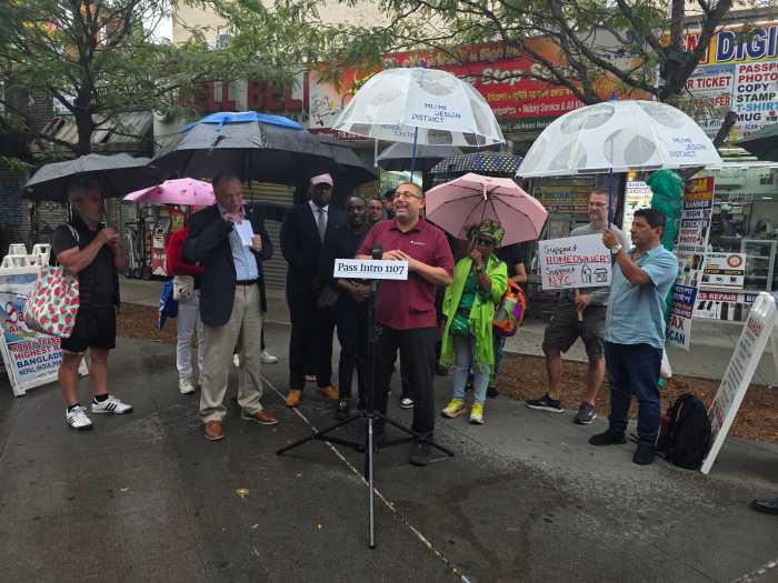 Miguel Bernard speaks at Wednesday's rally. Photo: Shane O'Brien.