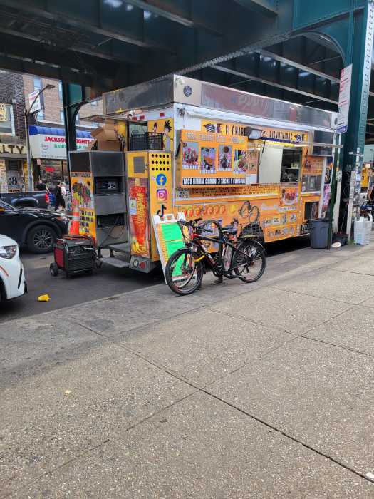 One of the many food trucks along Roosevelt Avenue in Jackson Heights.