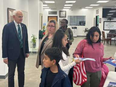 Council Member Robert Holden hosted his annual free backpack giveaway on Aug. 20.