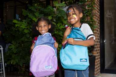 Local families can prepare for the upcoming school year by receiving free backpacks at the New York Restoration Project’s backpack giveaway series. 