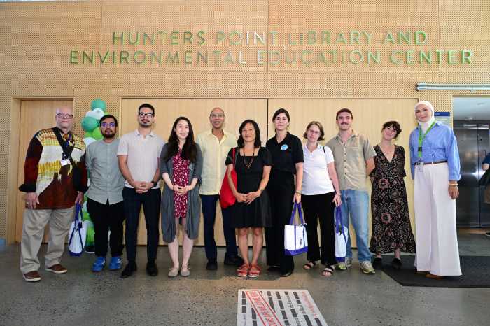 QPL staff celebrate the renaming of the Hunters Point branch. Photo: Ramy Mahmoud.