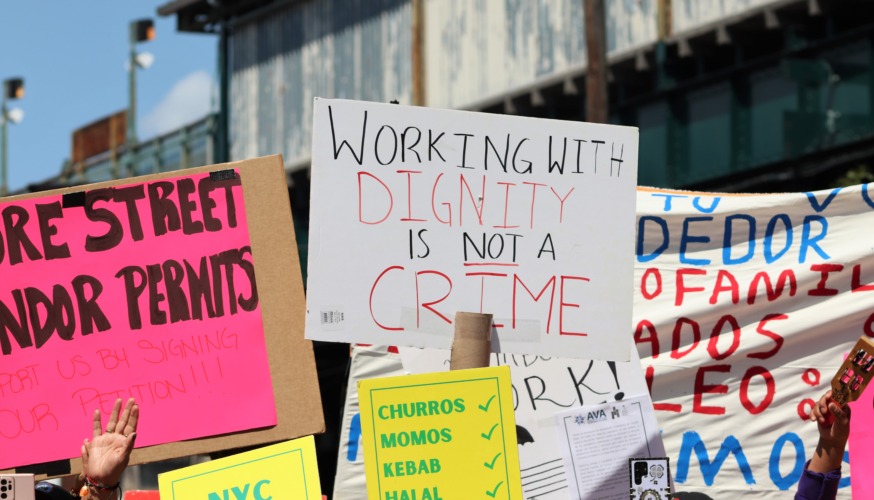 Corona Plaza rally (Photo by Michael Dorgan)