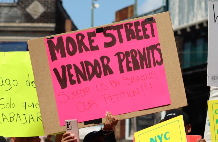 Corona Plaza rally (Photo by Michael Dorgan)