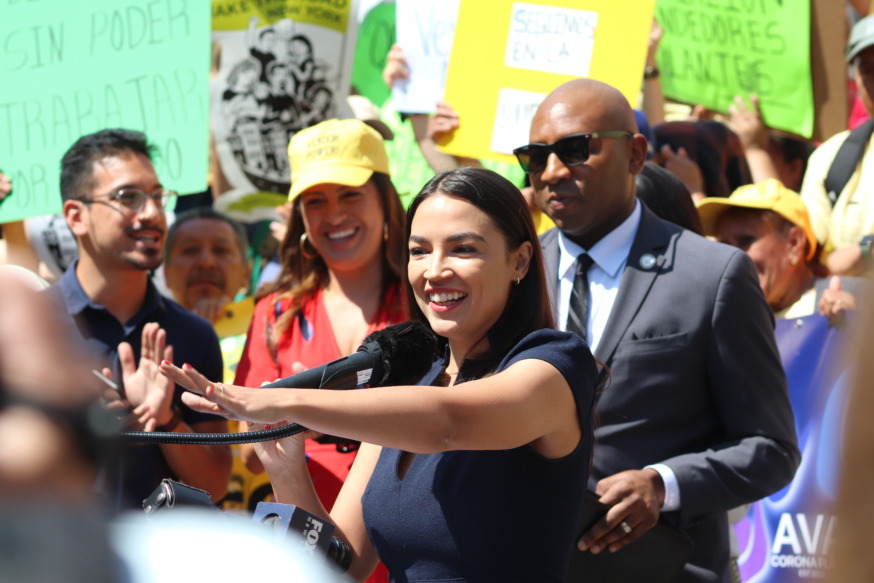 Corona Plaza rally (Photo by Michael Dorgan)