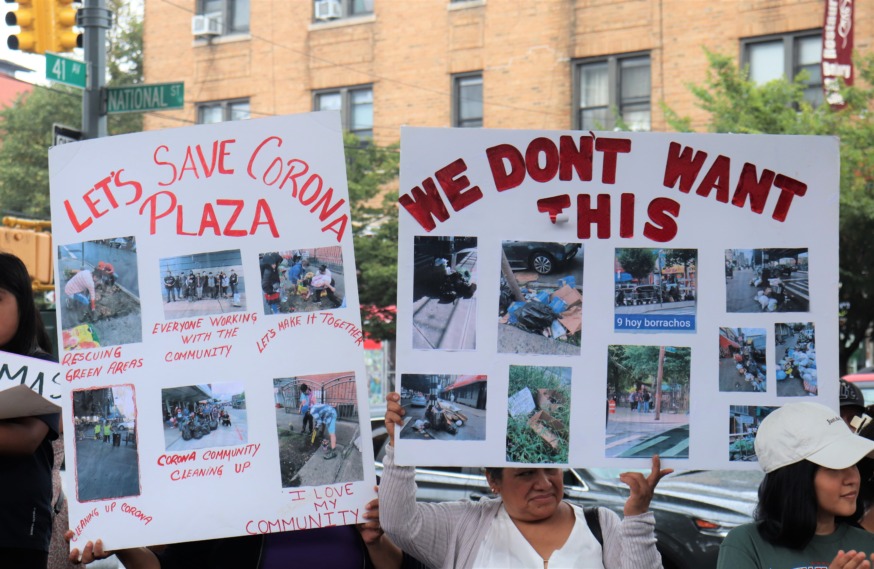 Rally for safe streets and no unauthorized vendors in Corona (Photo by Michael Dorgan)
