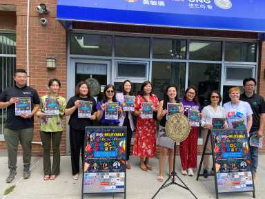 CM Sandra Ung announced details of the "UNG-believable" back-to-school block party at her district office on Monday. Photo courtesy of Council Member Sandra Ung.