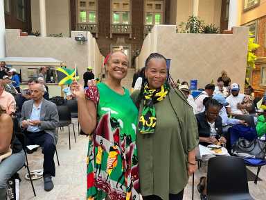 Queens locals donned festive clothing as they celebrated Jamaica's 63rd Independence day on Tuesday, Aug 19.