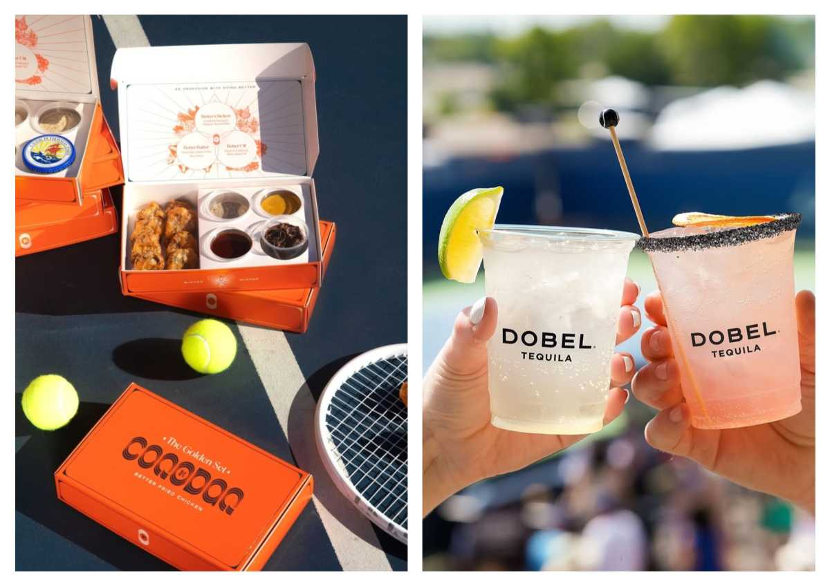 The US Open's diverse and delicious food and drink menu was created by the United States Tennis Association and its hospitality partner, Levy. It offers a range of cuisine, from hearty souvlaki to sushi dishes and more.