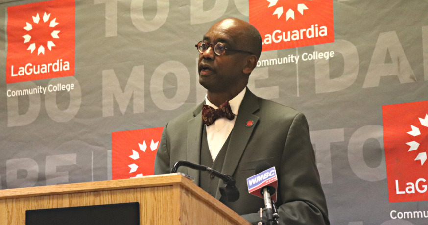 Queens Borough President Donovan Richards Announces $5.5 Million in Funding for CUNY Colleges in Queens (Photo by Michael Dorgan (1)