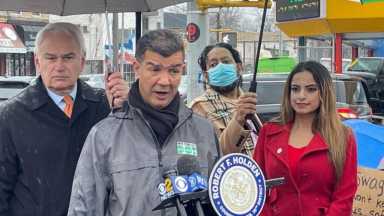 Queens-Council-Member-Robert-Holden-DOT-Commissioner-Ydanis-Rodriguez-Assembly-Member-Jenifer-Rajkumar-Photo-Twitter-via-@BobHoldenNYC