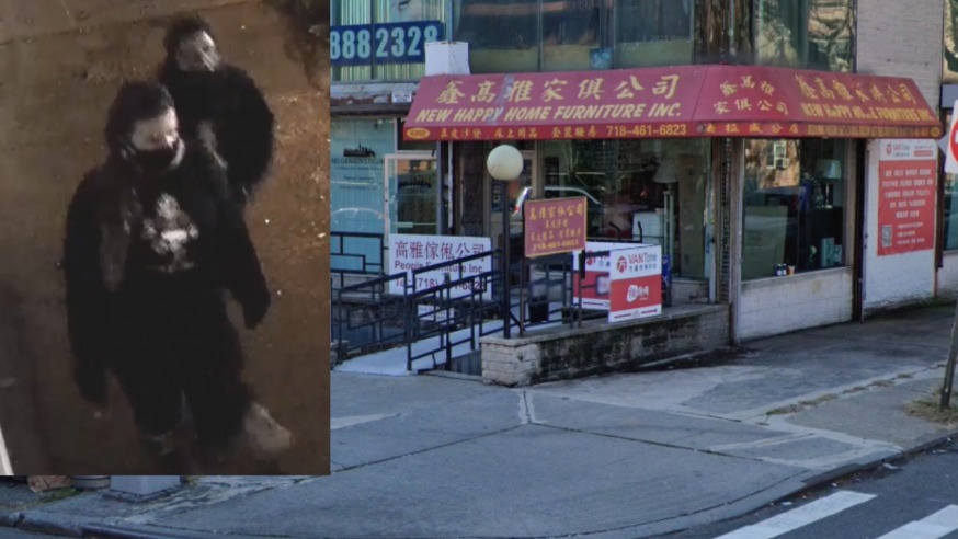 Suspects and New Happy Furniture Store (NYPD and Google Maps)