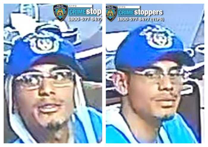 Cops are looking for the suspect who allegedly rammed his victim with a car before beating him in Astoria.