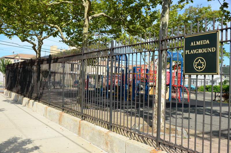Cops are looking for the gunman who allegedly fired shots at a crowd of people near Almeda Playground in Arverne in broad daylight. 