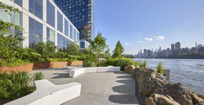 The long-awaited Halletts Point esplanade is open to the public along the East River waterfront in Astoria.