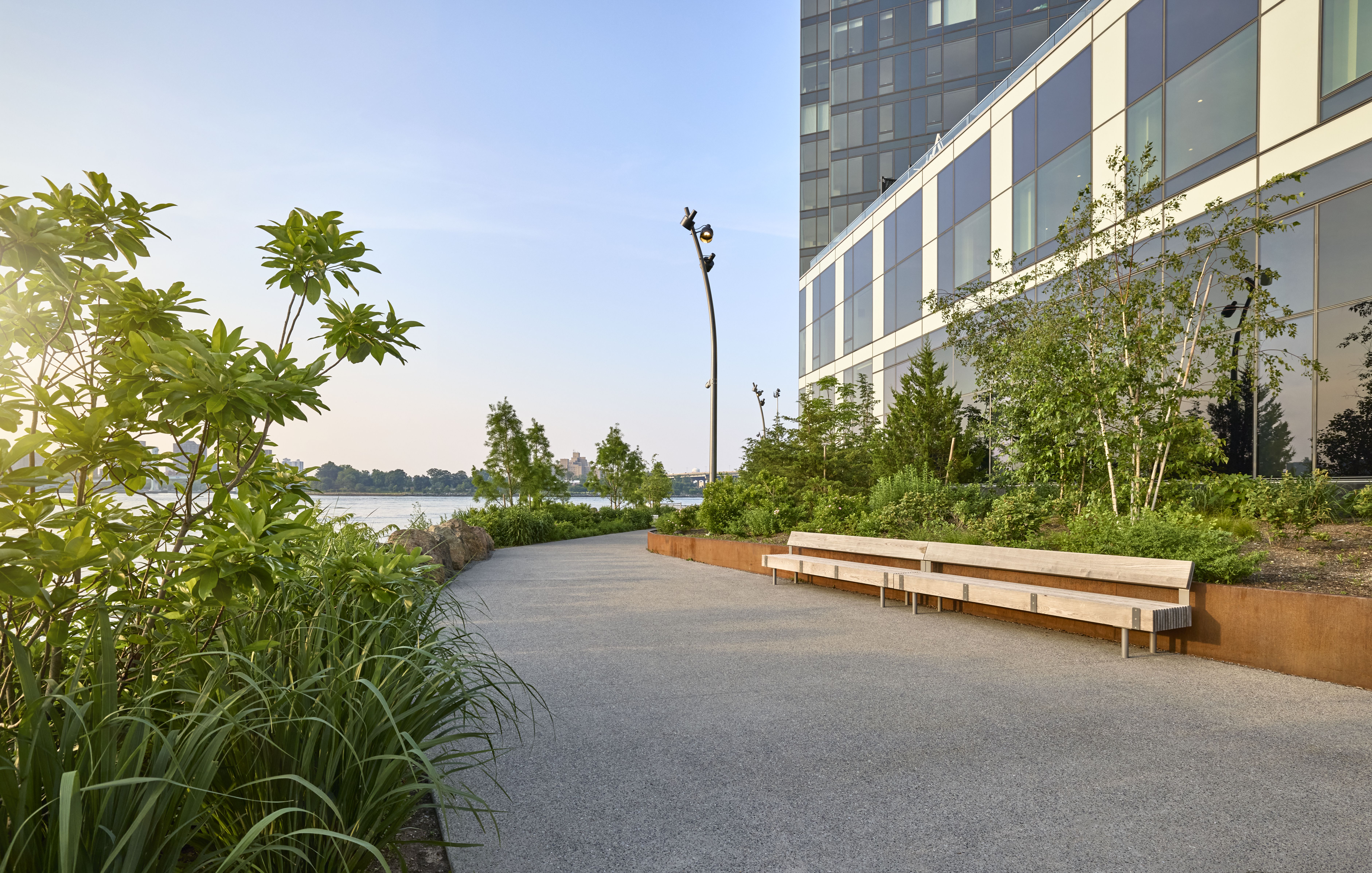 The long-awaited Halletts Point esplanade is open to the public along the East River waterfront in Astoria.