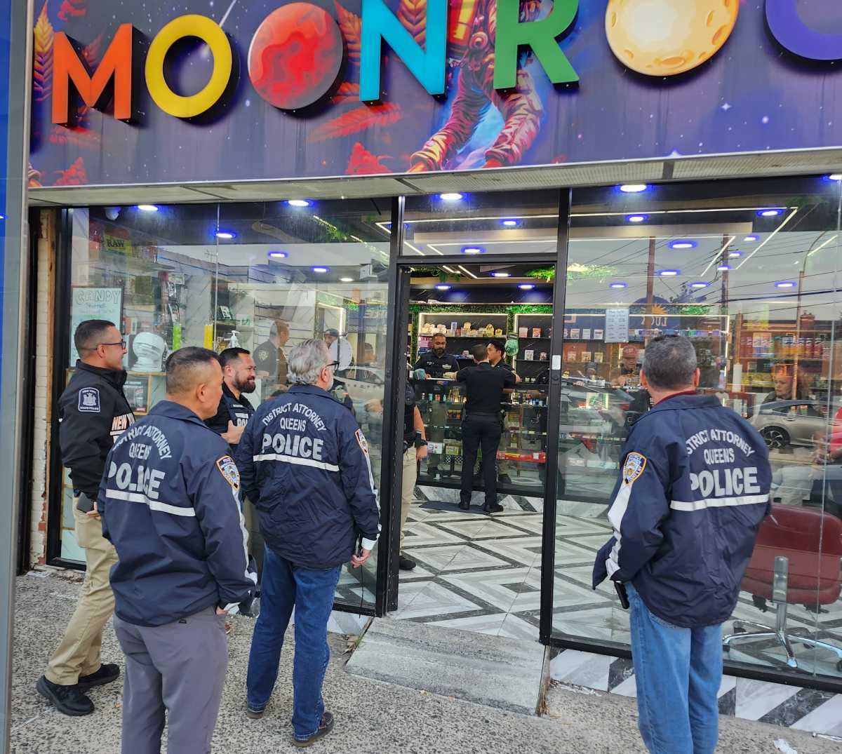 Six illegal cannabis storefronts padlocked, hundreds of pounds of illicit marijuana products seized across Queens: DA