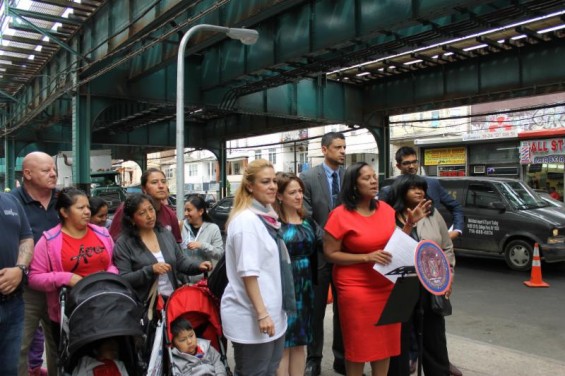 Councilwoman Ferr and new LED light