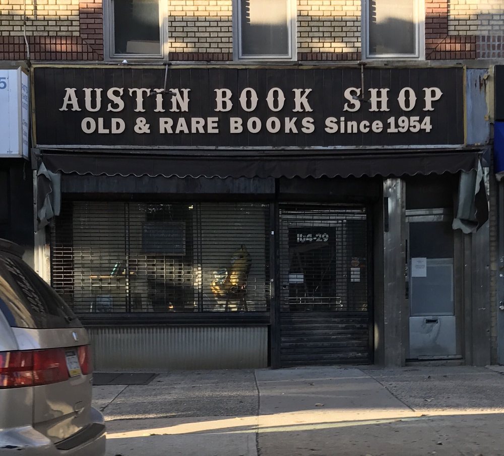 The storefront view of Austin Book Shop in Richmond Hill. 