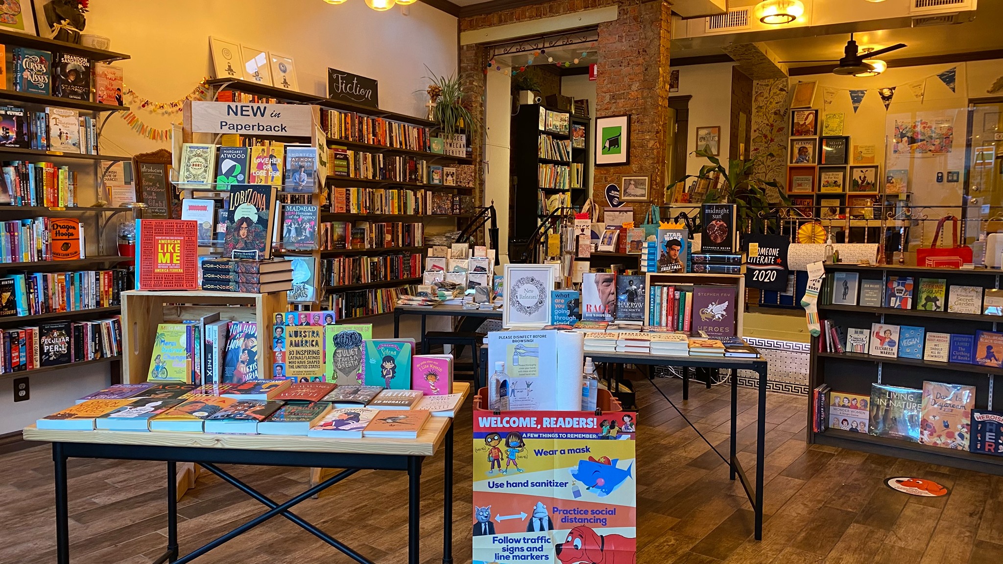 The interior of Kew and Willow Books in Kew Gardens.