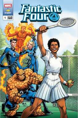 Cover art for a new special-edition comic pairing Althea Gibson with the Fantastic Four. Photo courtesy of USTA.