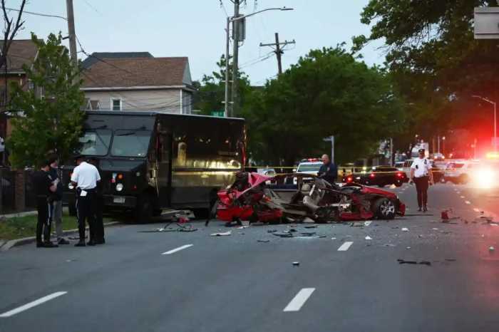 An 18-year-old from Springfield Gardens was sentenced Friday for causing the death of a 14-year-old girl who was riding in his car during a chain reaction collision and was ejected from the vehicle.