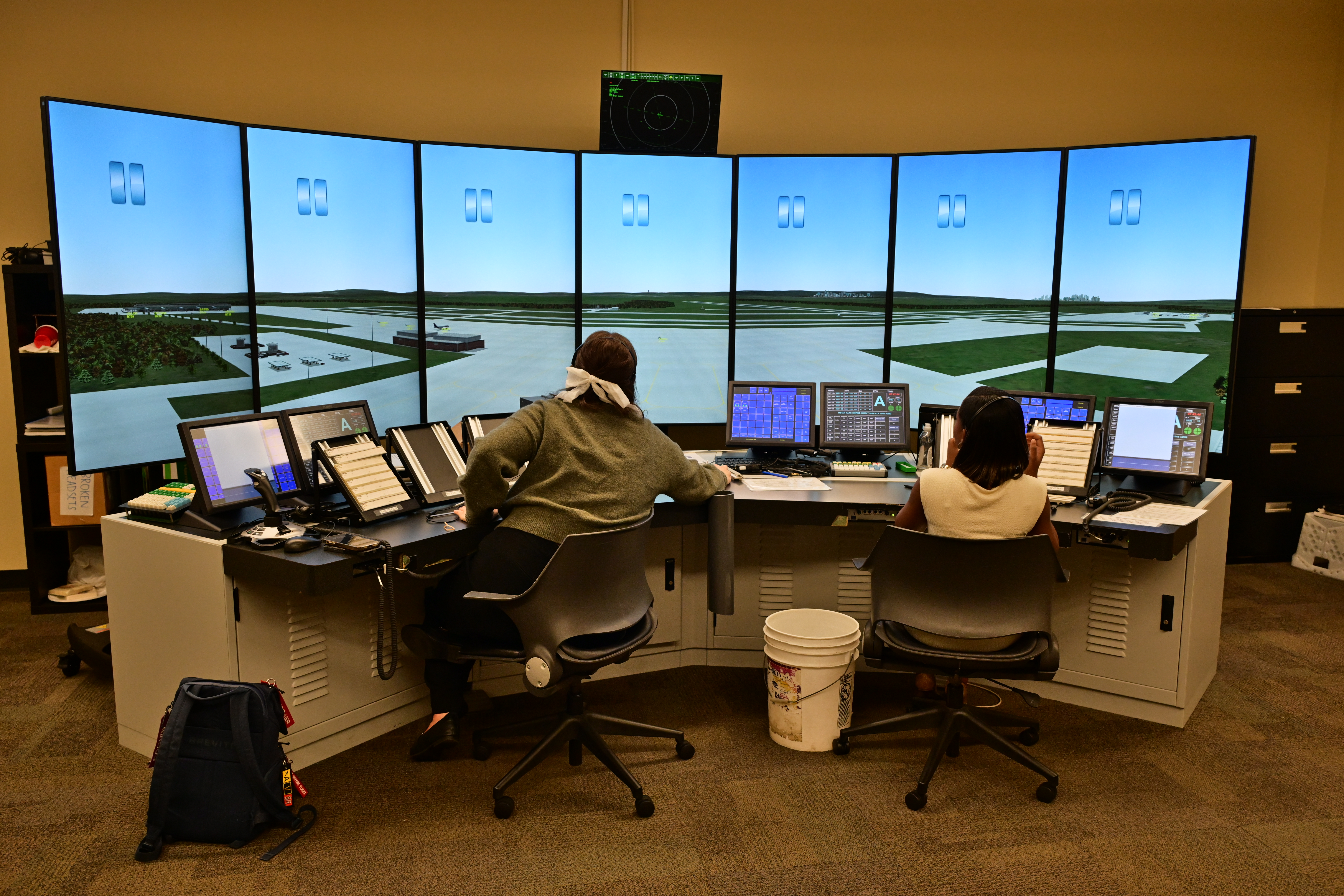 Students are learning at Vaughn College's state-of-the-art simulator center to address the demand for more air traffic controllers in the New York City airspace, chronic shortages across the country, and the need for more than 71,000 air traffic controllers globally over the next decade.