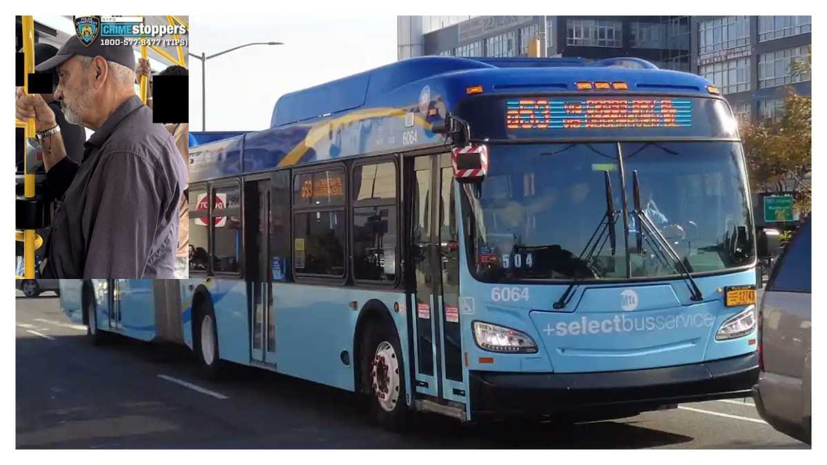 Cops are looking for this suspect who allegedly groped a woman aboard a Q53 bus in Woodhaven before exiting in Middle Village.