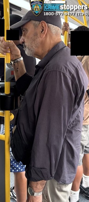 Cops are looking for this suspect who allegedly groped a woman aboard a Q53 bus in Woodhaven before exiting in Middle Village.