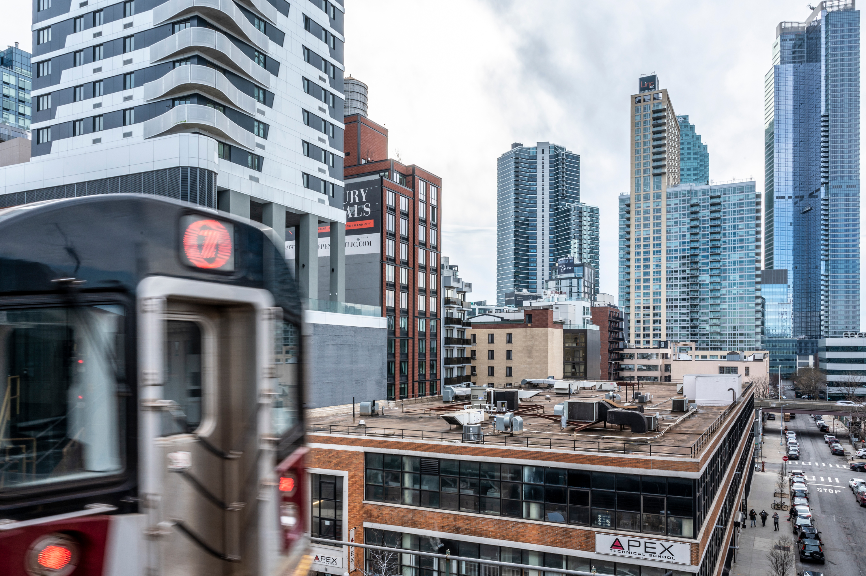 New residential buildings hover over Long Island City, Jan. 8, 2020.