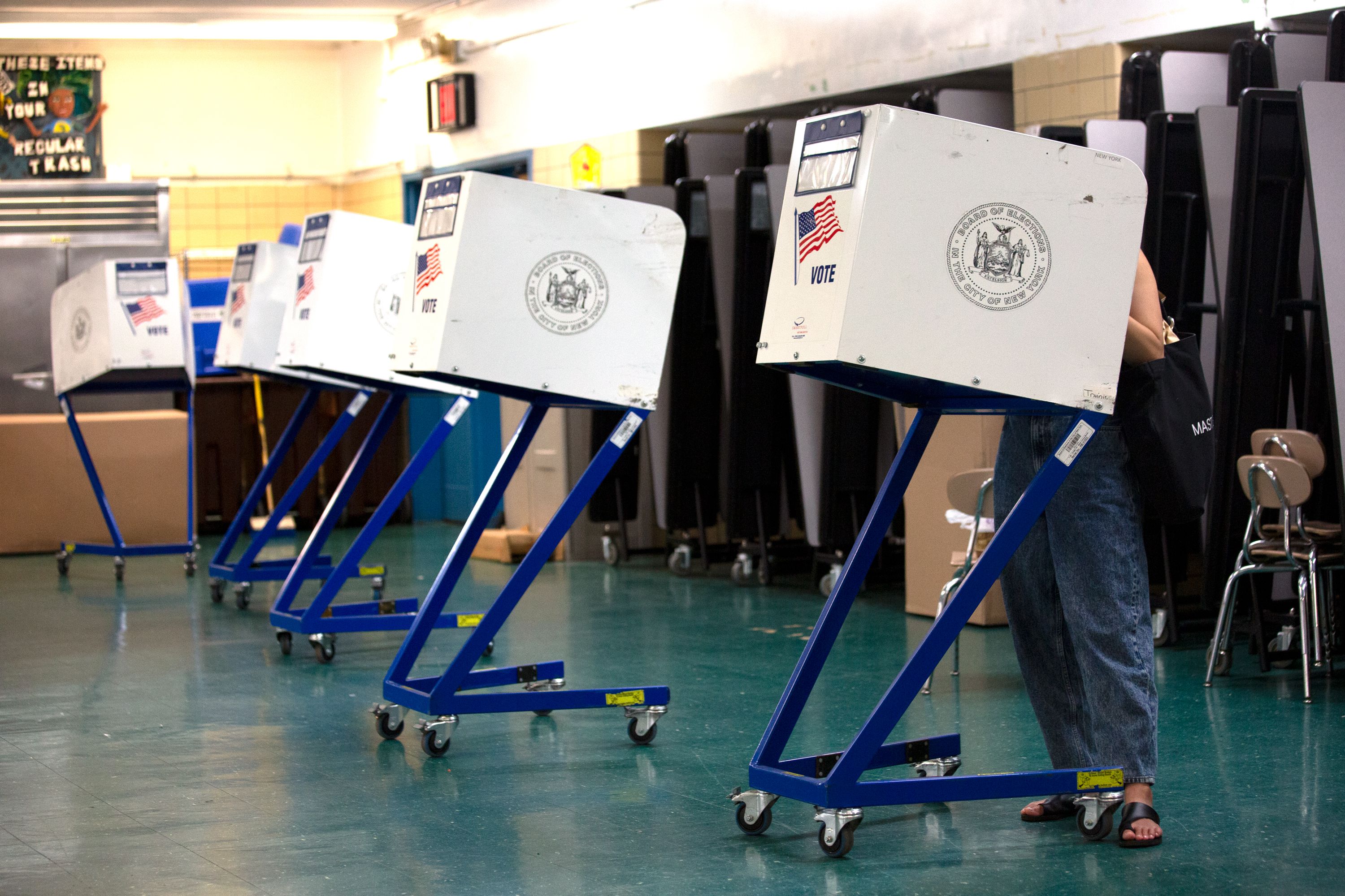 People vote in the Lower East Side on Primary Day, June 28, 2022.