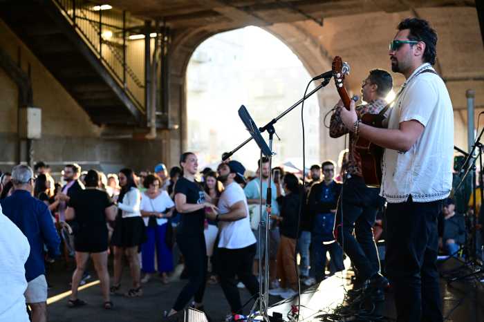Sunnyside Night Market saw Lowery Plaza transformed into a vibrant community space full of music and dance. Photo: Ramy Mahmoud.