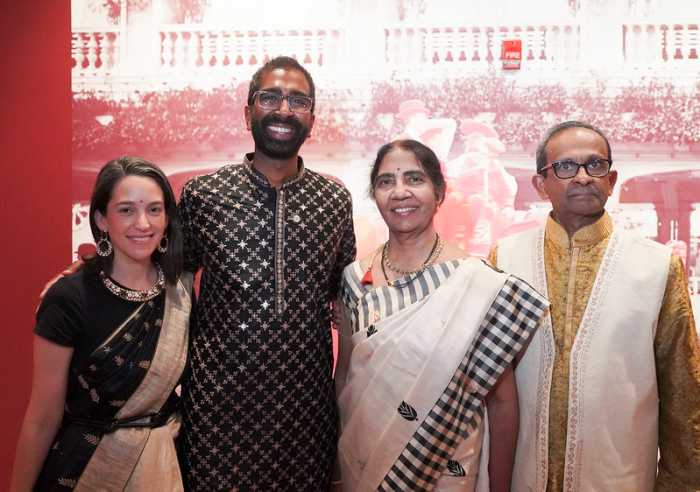 Council Member Shekar Krishnan at the launch of the New York Sari on Sept. 18. Photo: NYC Council Flickr/Gerardo Romo