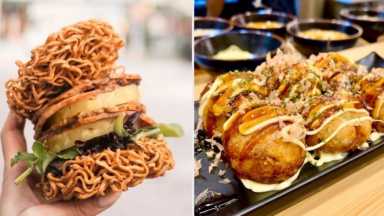 A-ramen-burger-and-Takoyaki-Photo-Kyura-Men-via-Instagram