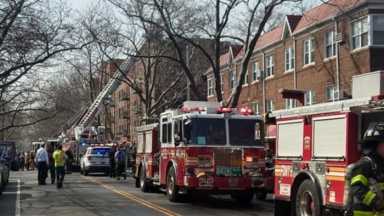 Firefighters-tackling-the-blaze-on-Tuesday-at-the-Sunnyside-Gardens-Complex