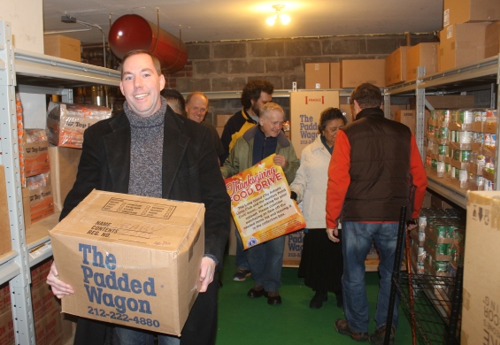 Brent O'Leary, president of the Hunters Point Civic Association (left)