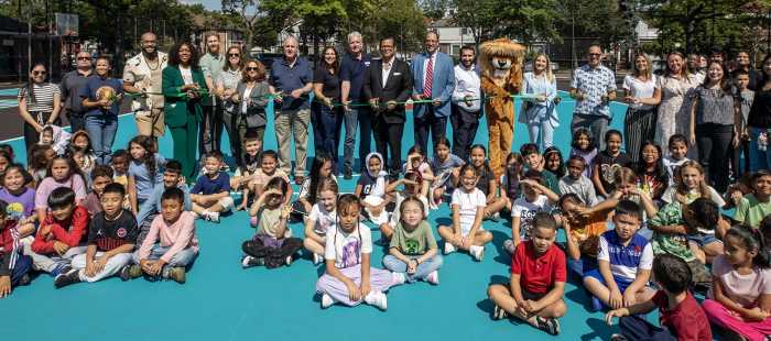 Community members celebrated the completion of a restoration project at the Queens Valley Playground on Monday, Sept. 8. 