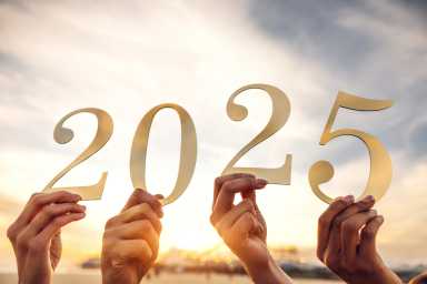 Happy New Year 2025! Group of friends party for New Year’s Eve