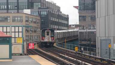 New York subway station. Metro train on metropolitan platform, United states public transportation.