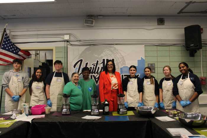 Council Member Joann Ariola visited the hydroponics farm at Scholar's Academy. Photo: Scholar's Academy. 