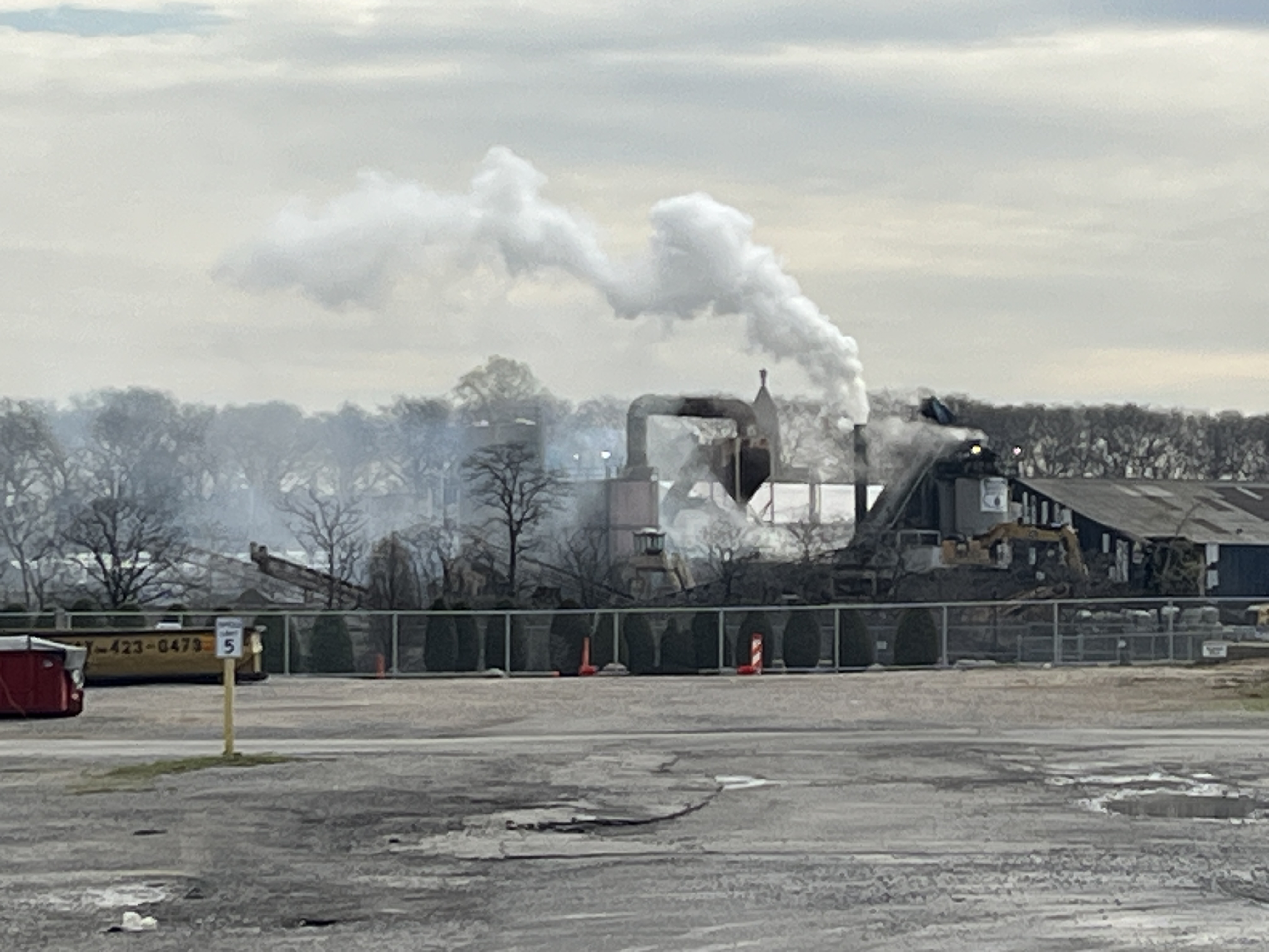 Fumes emitting from the plant in May.