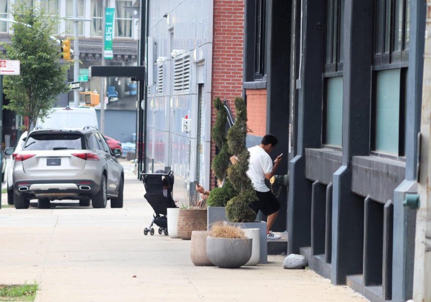 A Long Island City Hotel called The Paper Factory has been converted into a shelter to house economic migrants (Photo by Michael Dorgan)