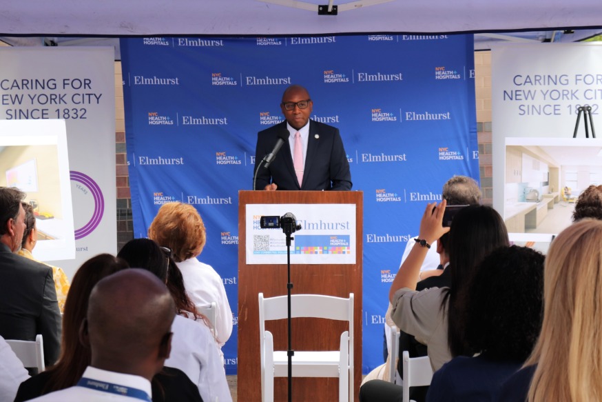 Donovan Richards Elmhurst Hospital (Photo by Michael Dorgan)
