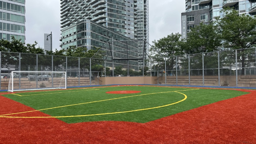 Gantry Plaza State Park Sports Field (Photo Michael Dorgan, Queens Post)