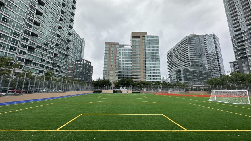Gantry Plaza State Park Sports Field (Photo Michael Dorgan, Queens Post)